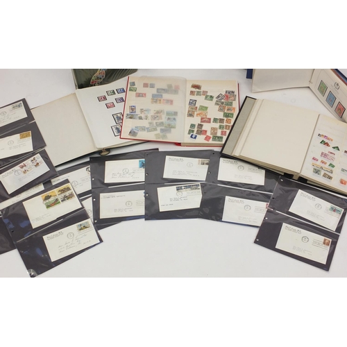 716 - Six albums of mixed World stamps and first day covers