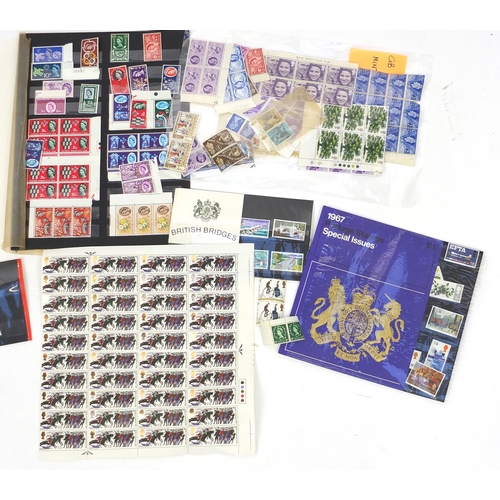 706 - Great Britain Mint stamps, some sheets