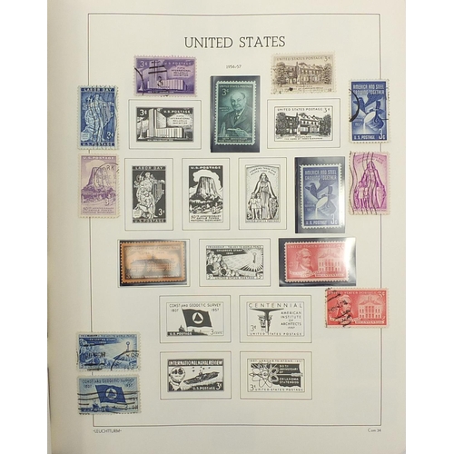 693A - 19th century and later United States of America stamps, arranged in an album