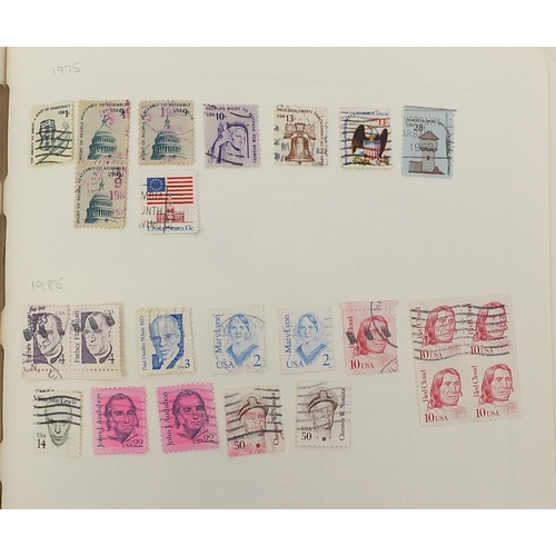 693A - 19th century and later United States of America stamps, arranged in an album