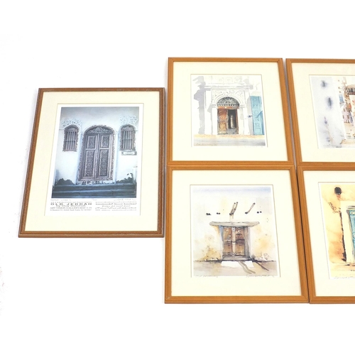 476 - Six pencil signed limited edition Saudi Arabian prints comprising a pair by guy Burchak and a set of... 