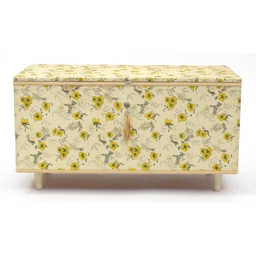 140 - Retro Cabot blanket box, 41cm H x 77cm W x 34cm D