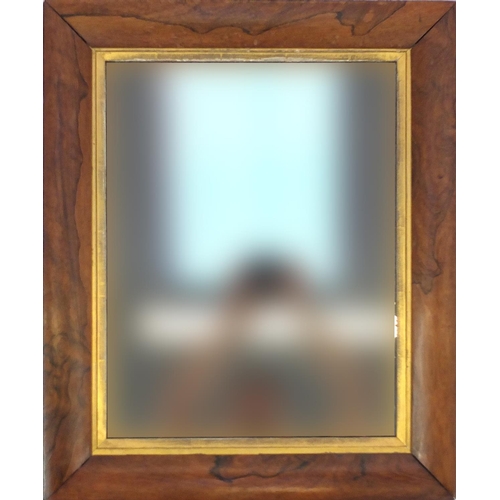 13 - Victorian rosewood framed mirror, 63cm x 51cm
