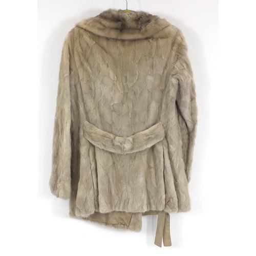 687A - Mink fur coat with written valuation, 85cm in length and one other