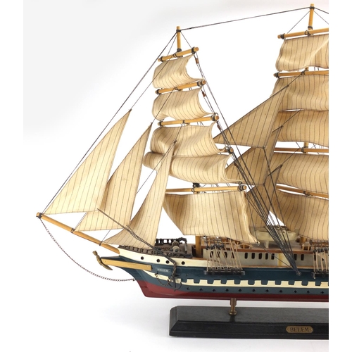 214 - Large model of rigged sailing ship, 83 wide