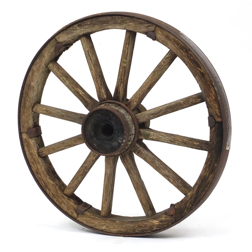 30A - Vintage wooden cartwheel, 80cm in diameter
