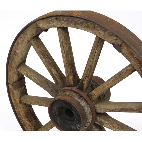 30A - Vintage wooden cartwheel, 80cm in diameter