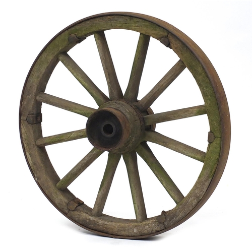 30A - Vintage wooden cartwheel, 80cm in diameter