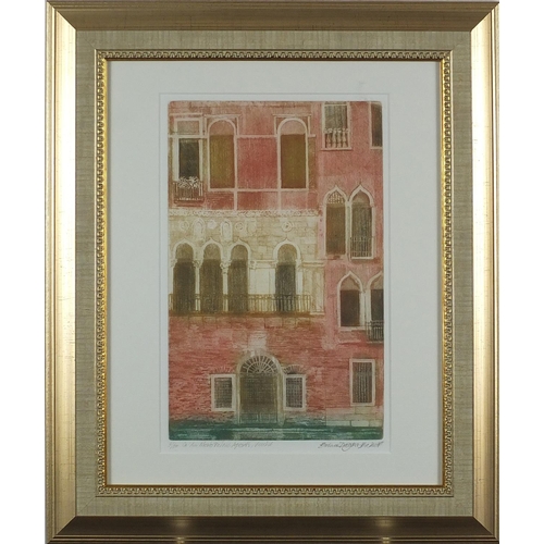 218A - Brian Denyer - Baker A R C A - Set of three Venetian limited edition etchings in colour all pencil s... 