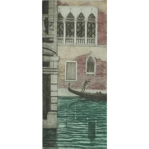 218A - Brian Denyer - Baker A R C A - Set of three Venetian limited edition etchings in colour all pencil s... 