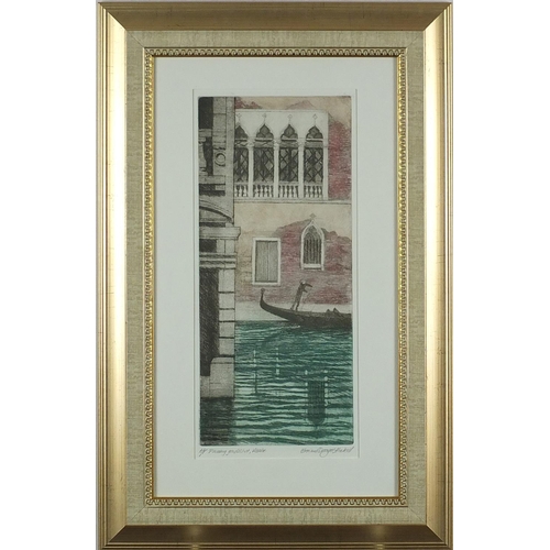 218A - Brian Denyer - Baker A R C A - Set of three Venetian limited edition etchings in colour all pencil s... 