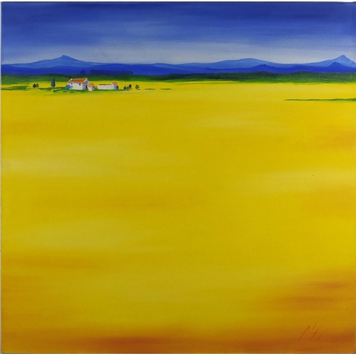 18 - Steve Godfrey - Spanish landscapes, set of four oil on canvases, each unframed, the largest 61cm x 6... 