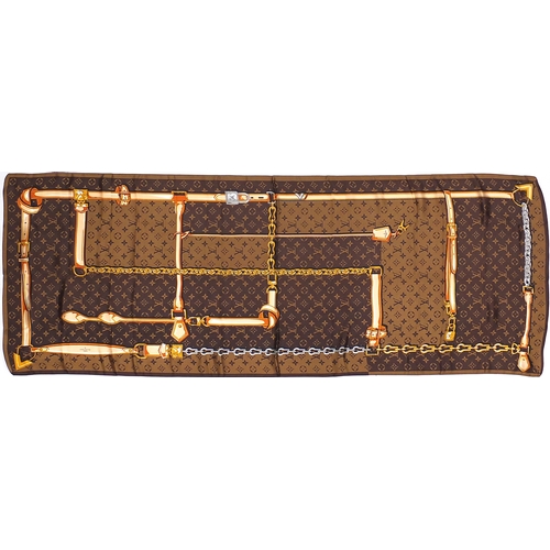 Sold at Auction: Louis Vuitton 'Monogram' Silk Scarf