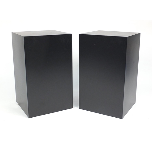 109 - Pair of black metal two drawer filing cabinets, each 67cm high