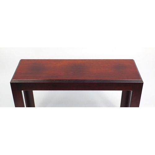 32 - Rosewood console table, 74cm H x 109cm W x 40cm D