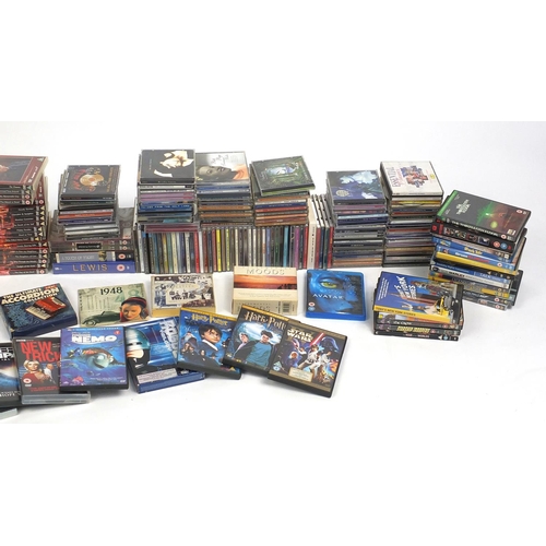 594 - Large selection of assorted DVD's and CD's including Inspector Morse box sets