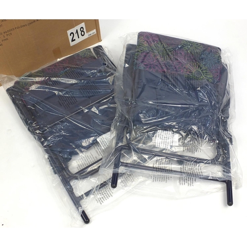 164 - Pair of as new folding chairs