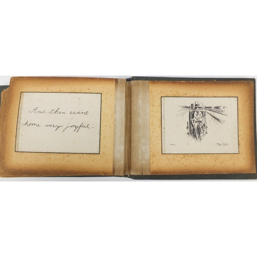 739 - 19th century hand drawn snap shot book by Tweeter, inscribed snap-shots or notes about my journey to... 