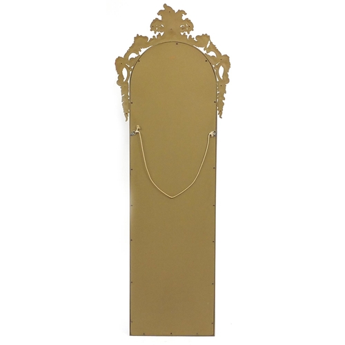 38 - Two ornate gilt framed wall hanging mirrors the largest 143cm high