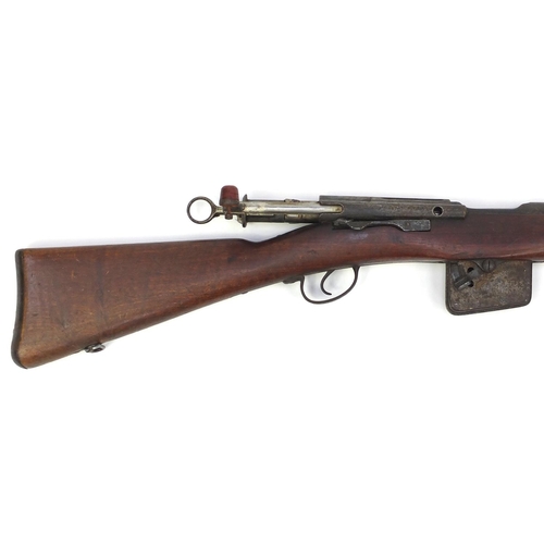 580 - Swiss Military interest Schmidt Rubin bolt action rifle, impressed 197006, 130cm in length (obsolete... 