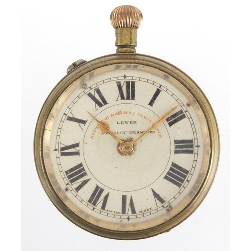 1299 - Two vintage gentleman's open face pocket watches and a Superior Railway Timekeeper watch