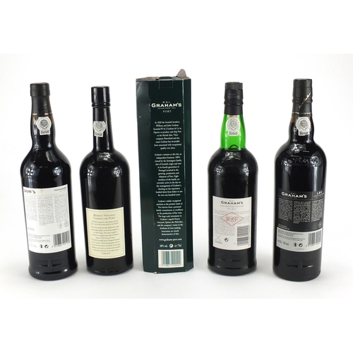 2147 - Five bottles of Port, Three Grahams 1994, 1994 and 2003, Dow's Reserve and Berry's Vintage