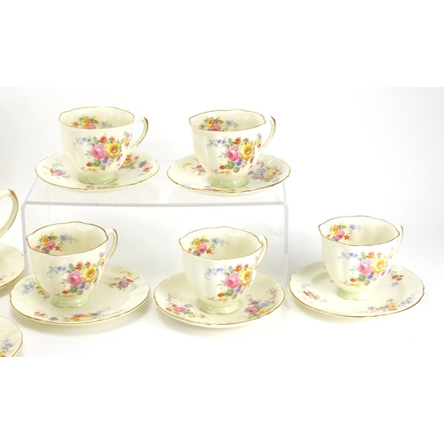 2173 - Royal Doulton Maytime part tea service, numbered 2337, each cup 8cm high