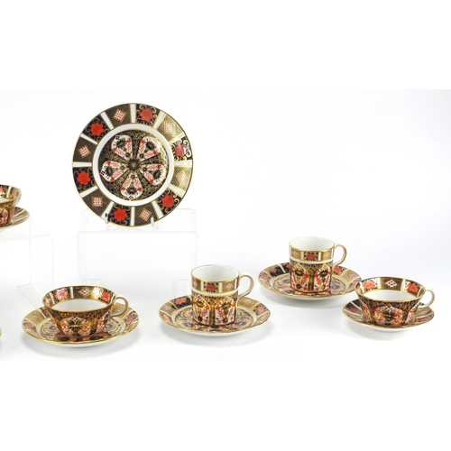 2268 - Royal Crown Derby old Imari coffee and teaware, including coffee cans and saucers & tea cups and sau... 