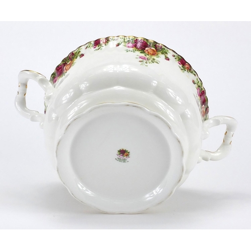 2110 - Royal Albert Old Country Roses lidded soup tureen with twin handles