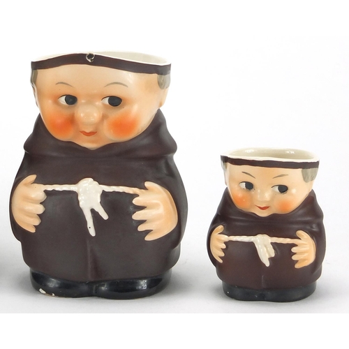 2106 - Graduated set of five Goebel Monk jugs, the largest 21cm high