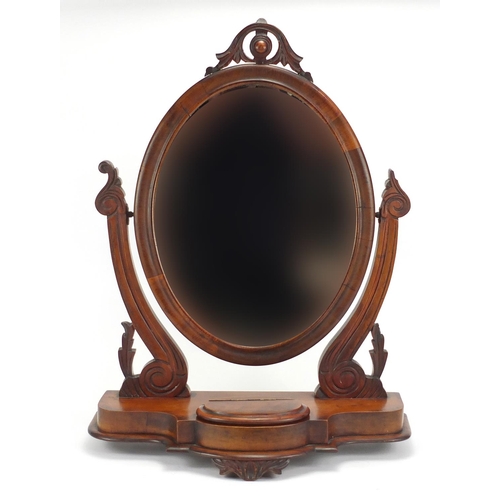 7 - Victorian mahogany toilet mirror, 70cm high