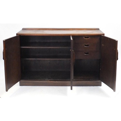 96 - E-Gomme Art Deco sideboard, 90cm H x 138cm W x 50cm D