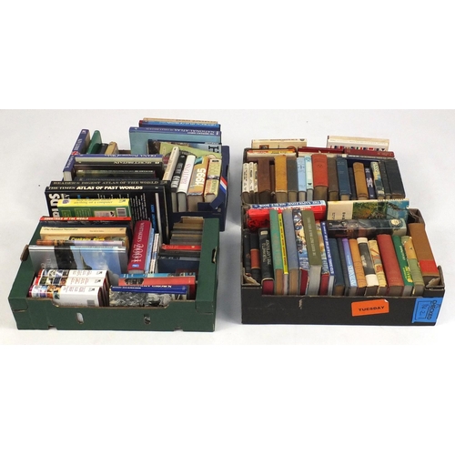 193 - Four boxes of assorted hardback books