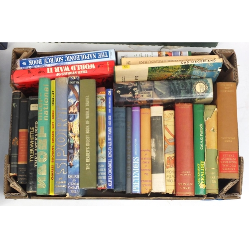 193 - Four boxes of assorted hardback books