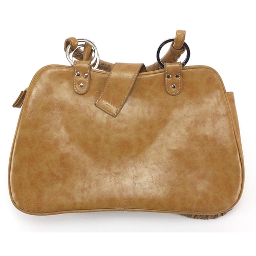 2072 - Christian Dior leather saddle bag, 32.5cm wide