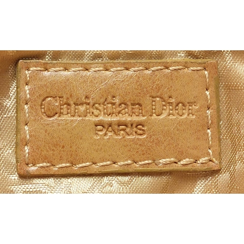 2072 - Christian Dior leather saddle bag, 32.5cm wide