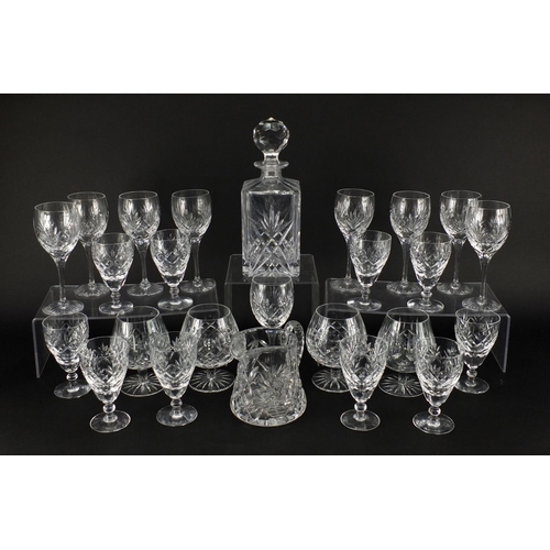 2148 - Crystal glassware some Waterford and some Royal Doulton including sets of glasses, decanter and wate... 