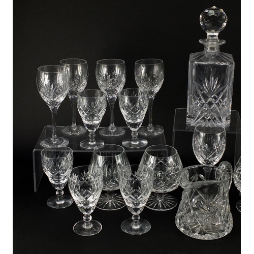 2148 - Crystal glassware some Waterford and some Royal Doulton including sets of glasses, decanter and wate... 