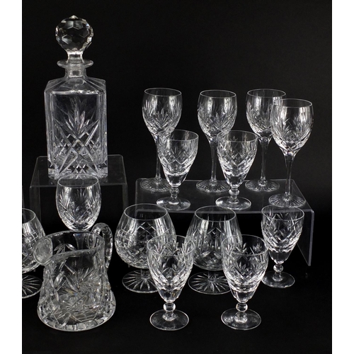 2148 - Crystal glassware some Waterford and some Royal Doulton including sets of glasses, decanter and wate... 