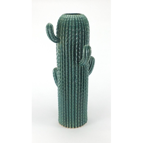 2088 - Large green glazed cactus vase, 47.5cm high