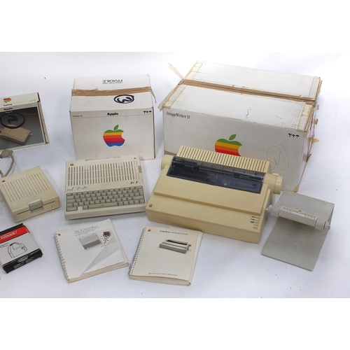 2178A - 1980's Apple 11c computer with accessories including image writer, keyboard, power supply, mouse, mo... 