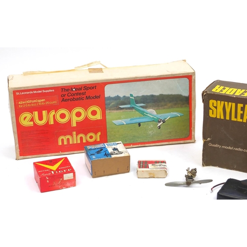 2200 - Model kits including Skyleader radio control kit, Europa Minor and Froc Diesel engine