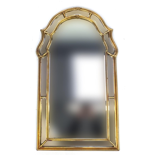2035 - Gilt framed sectional pier mirror, 110cm x 63cm