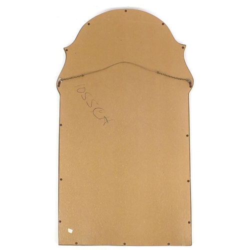 2035 - Gilt framed sectional pier mirror, 110cm x 63cm