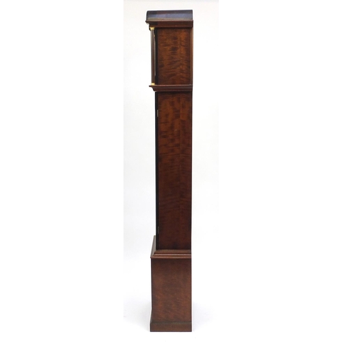2037 - Tempus Fugit mahogany longcase clock, 186cm high
