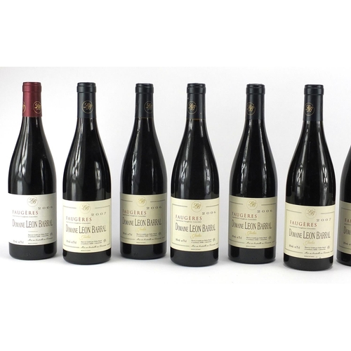 2119 - Nine bottles of Domaine Leon Barral Faugeres red wine, dates 2006 and 2007