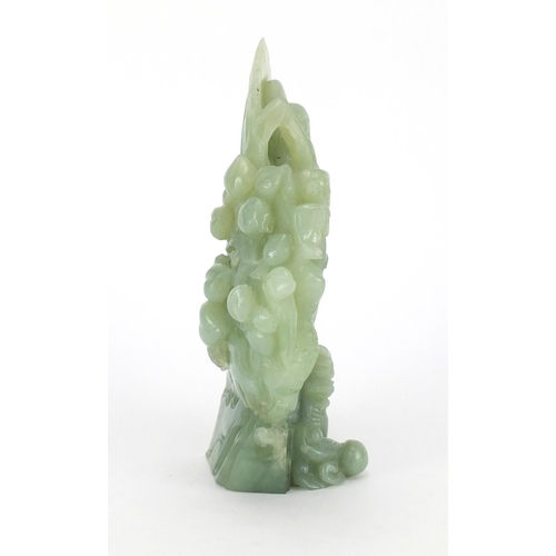 2245 - Chinese jadeite carving of a Gaunyin and child,  24cm high