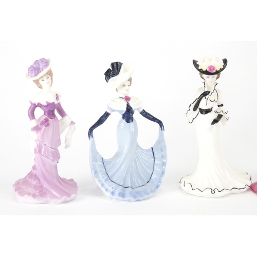 2295 - Collectable china including a pair of Lladro bedtime figures and five Coalport figurines the largest... 