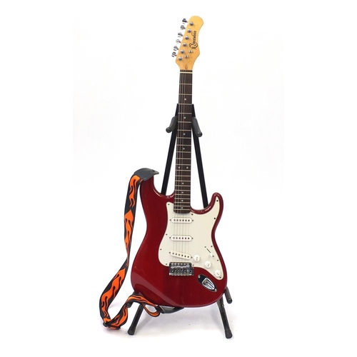 2078 - Ridgewood electric six string guitar, 99cm in length