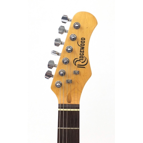 2078 - Ridgewood electric six string guitar, 99cm in length